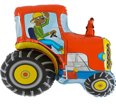 SF Traktor mit Hund rot