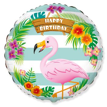 FX60 Happy Birthday Flamingo