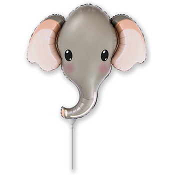 Mini Shape Elefant Kopf grau