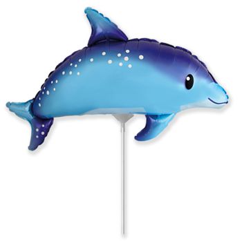 Mini Shape süßer Delphin blau
